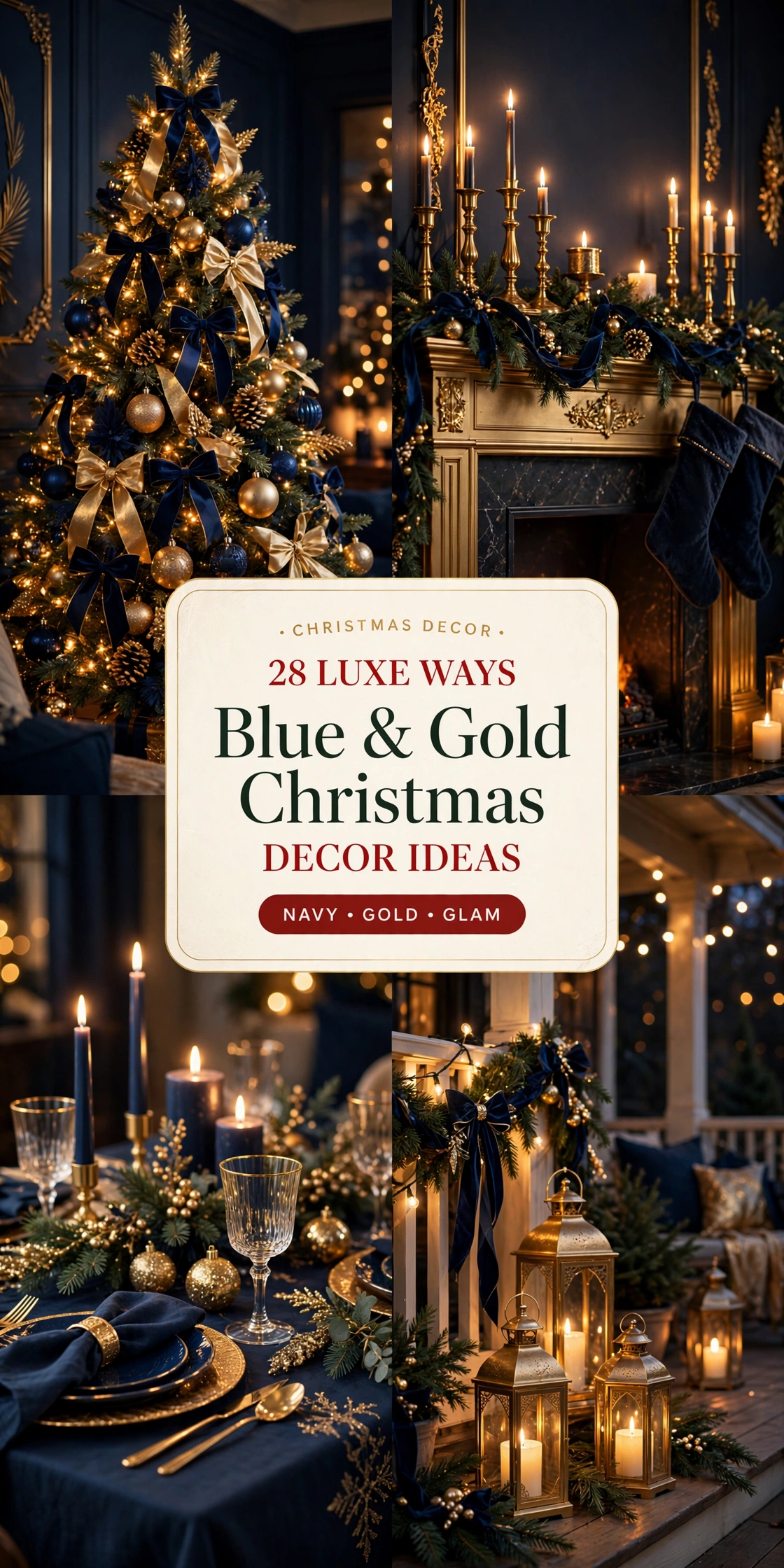 Blue and Gold Christmas Decor Ideas: 28 Luxe Ways to Make Your Home Glow