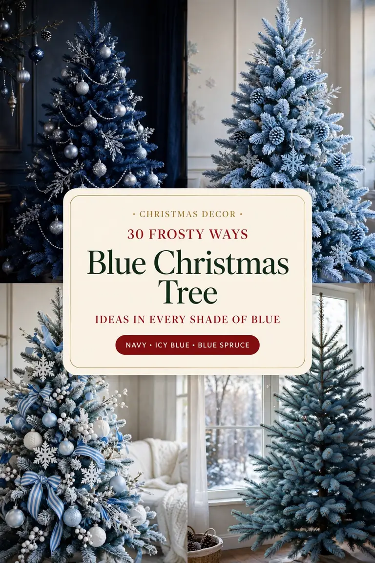 blue christmas tree ideas