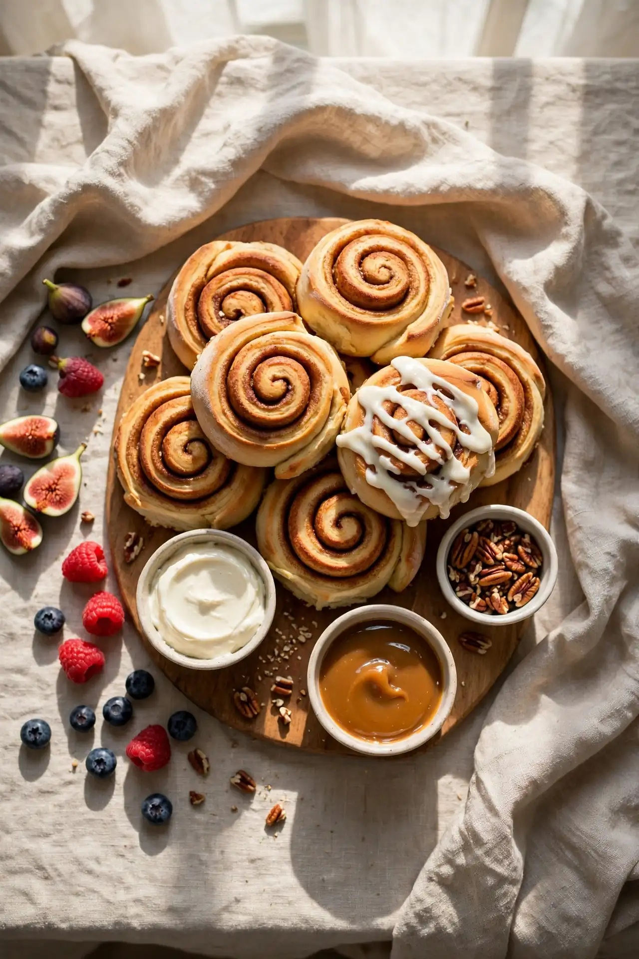 cinnamon roll board breakfast board ideas