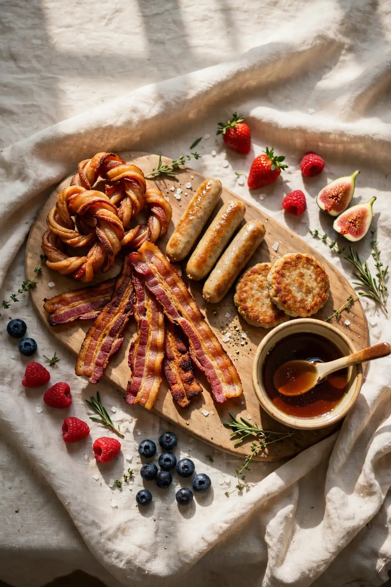 bacon sausage board charcuterie board breakfast