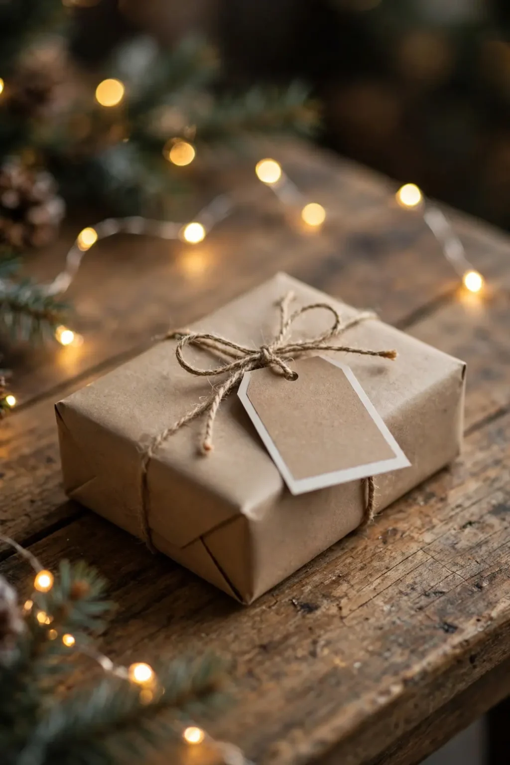 brown christmas wrapping ideas photo tag