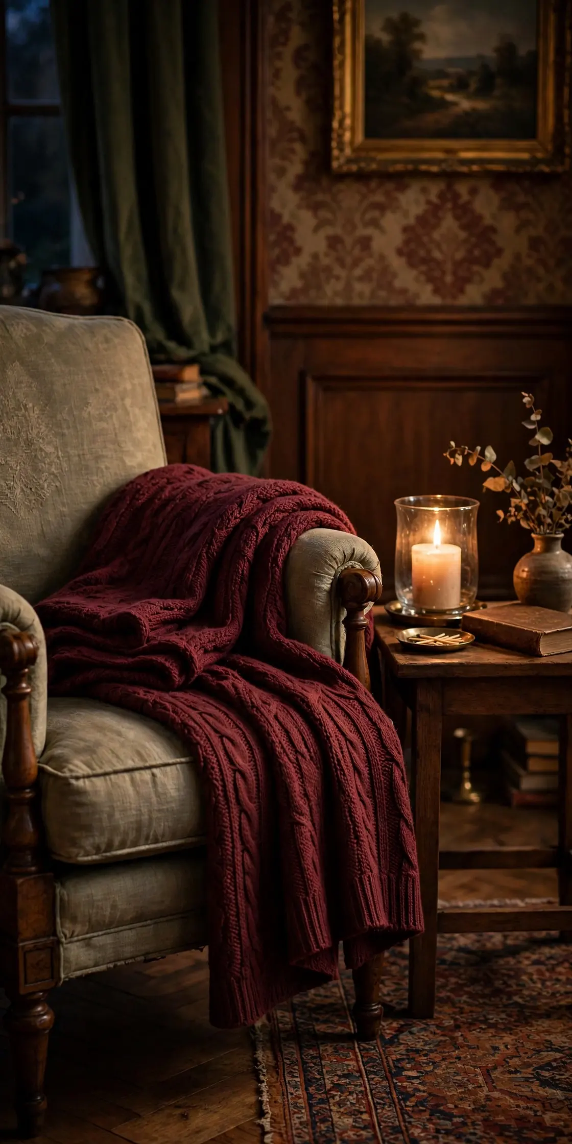 A Burgundy Throw On Every Seat burgundy throw blanket christmas living room