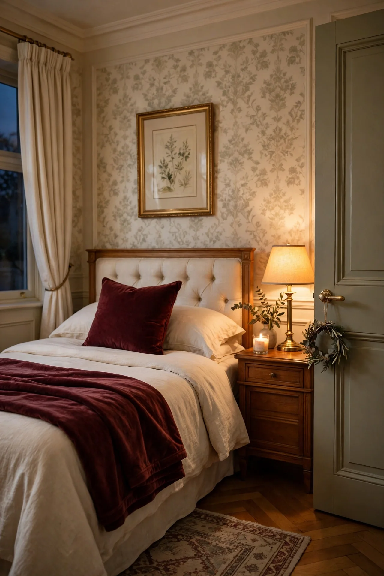 Burgundy Bedding In The Guest Room burgundy christmas bedding guest bedroom