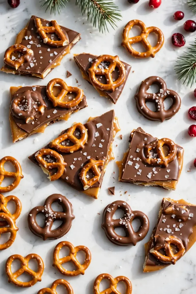 salted caramel pretzel bark