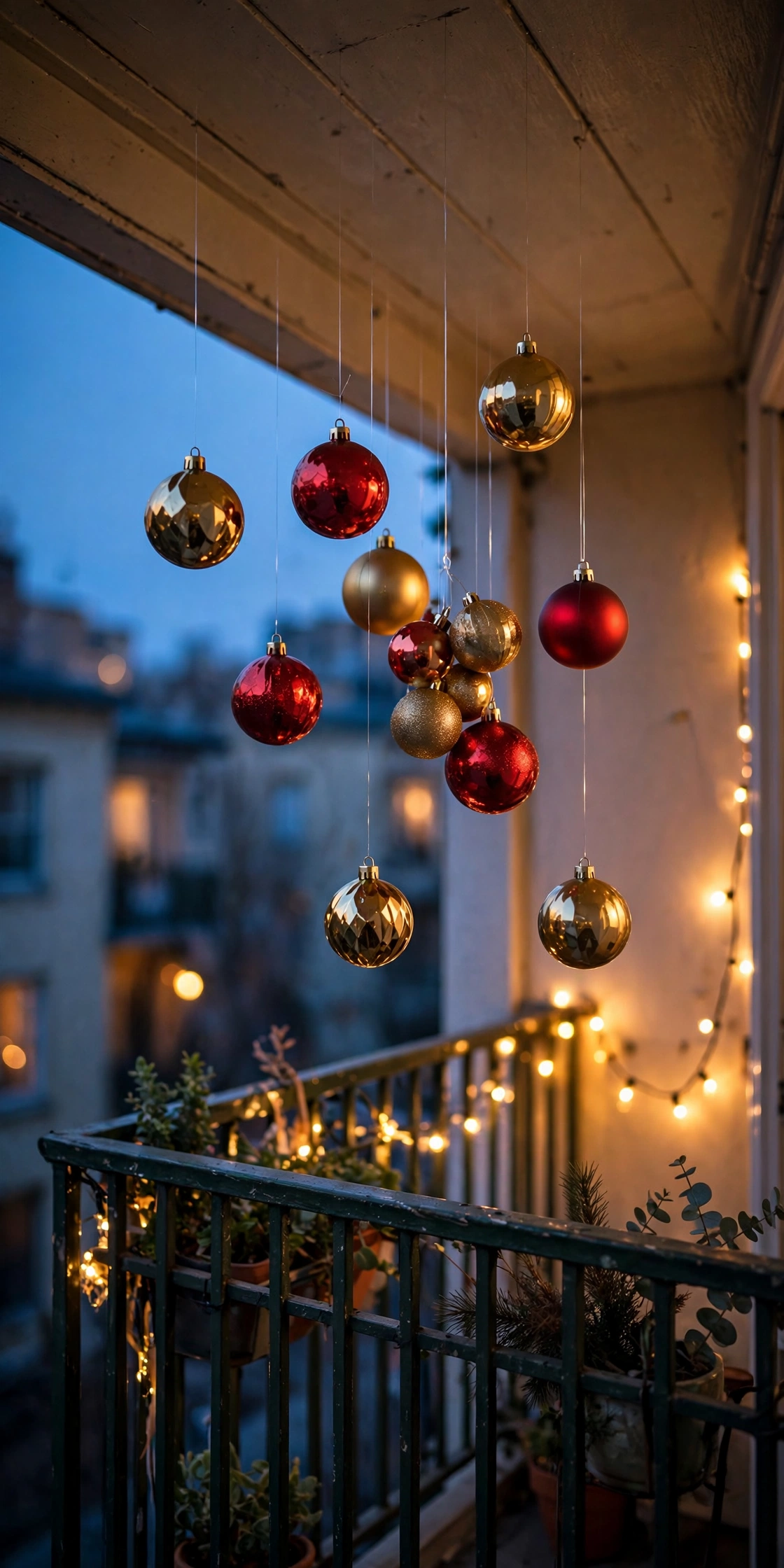 shatterproof ornaments hanging balcony ceiling fishing line