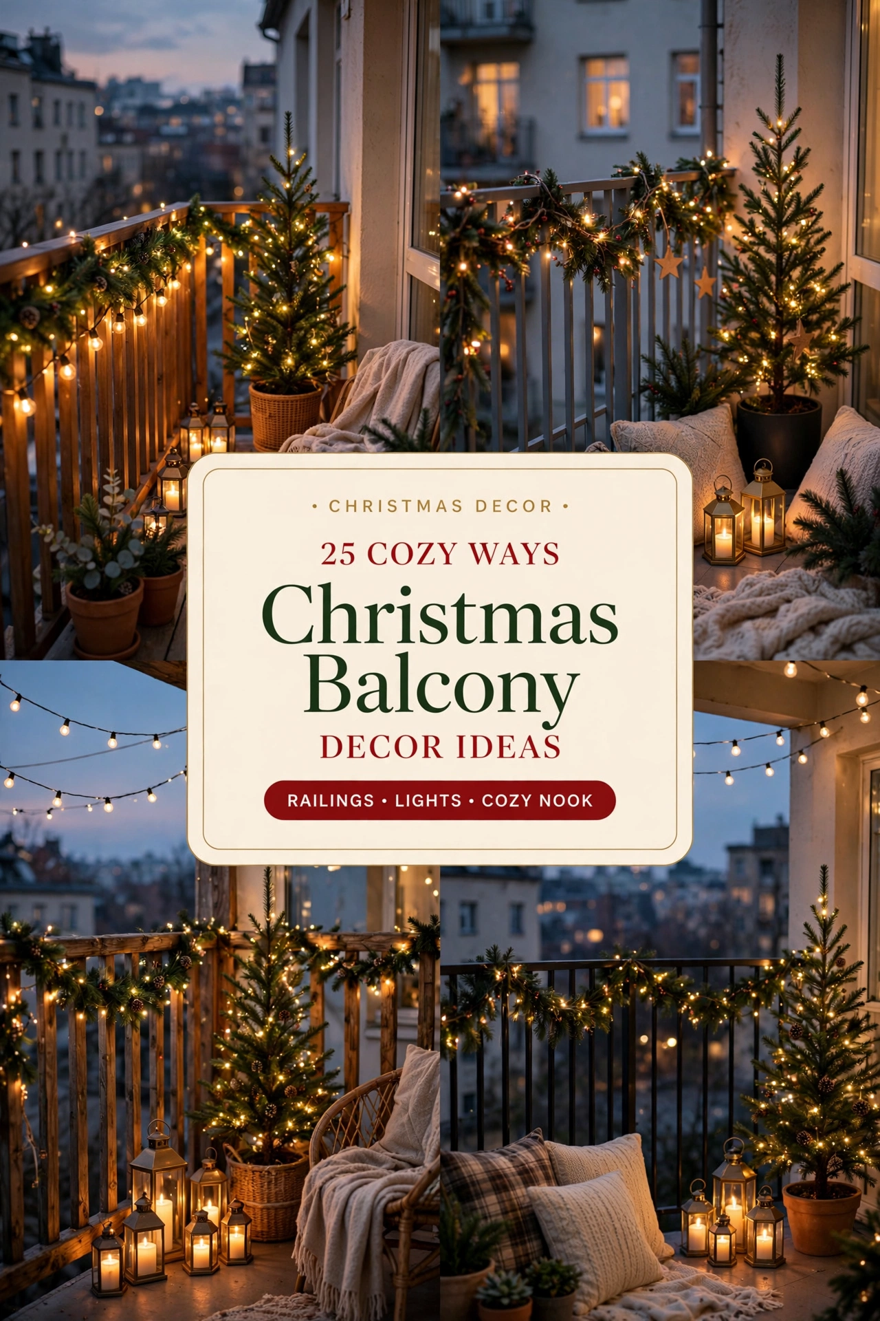 christmas balcony decor ideas