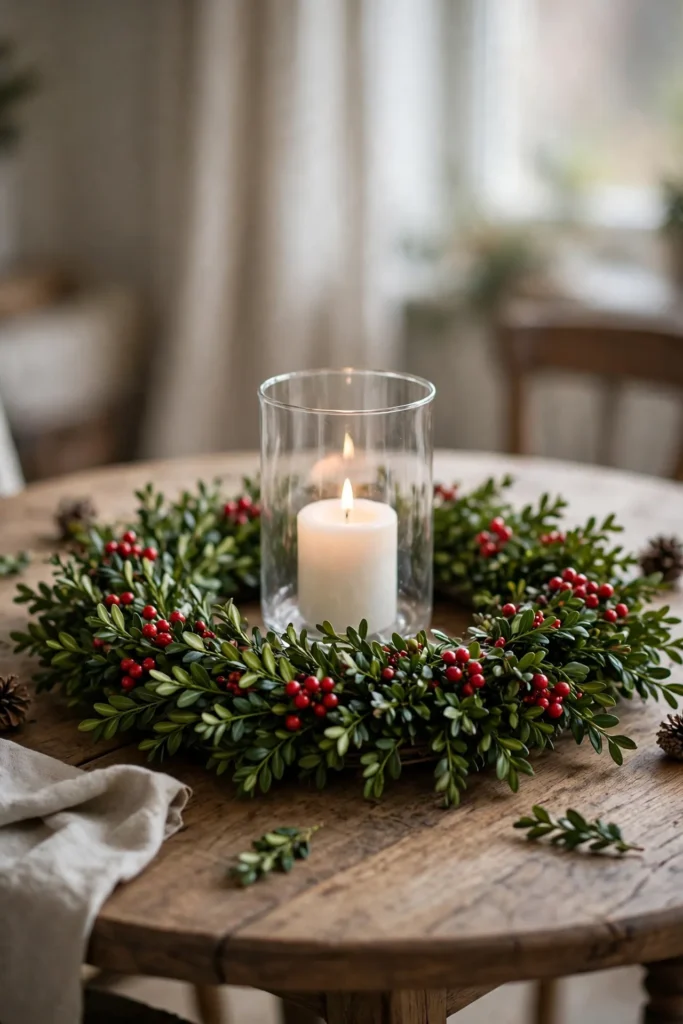 simple christmas table decor