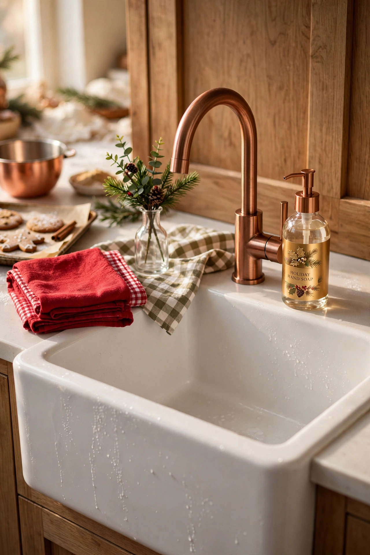 christmas soap dish sink styling kitchen