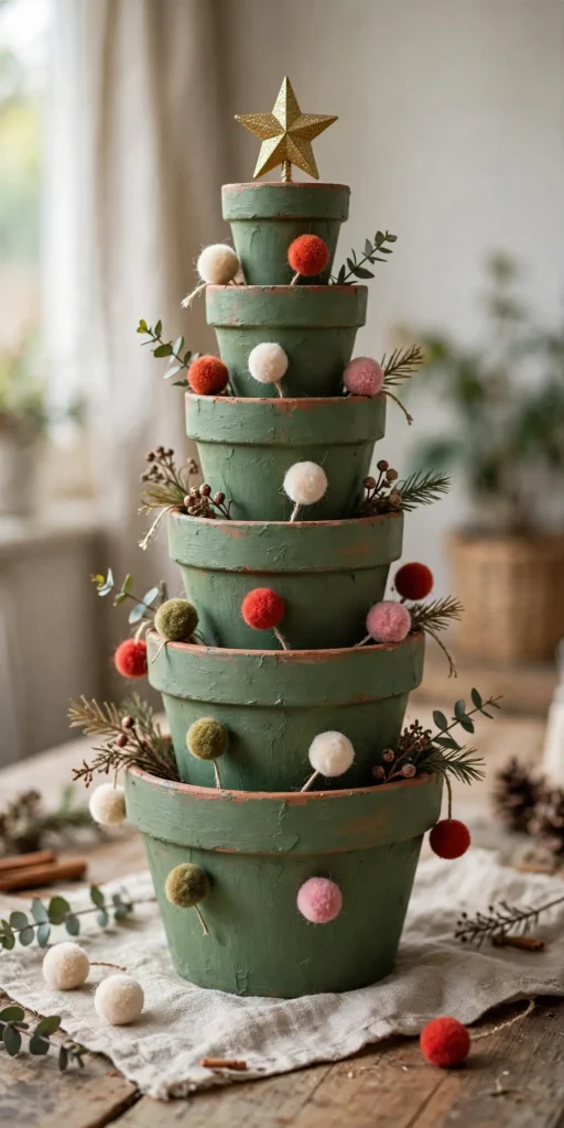 terracotta pot christmas tree craft