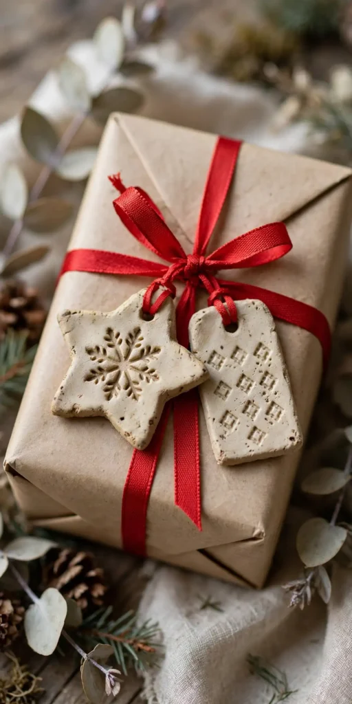 clay gift tags christmas handmade