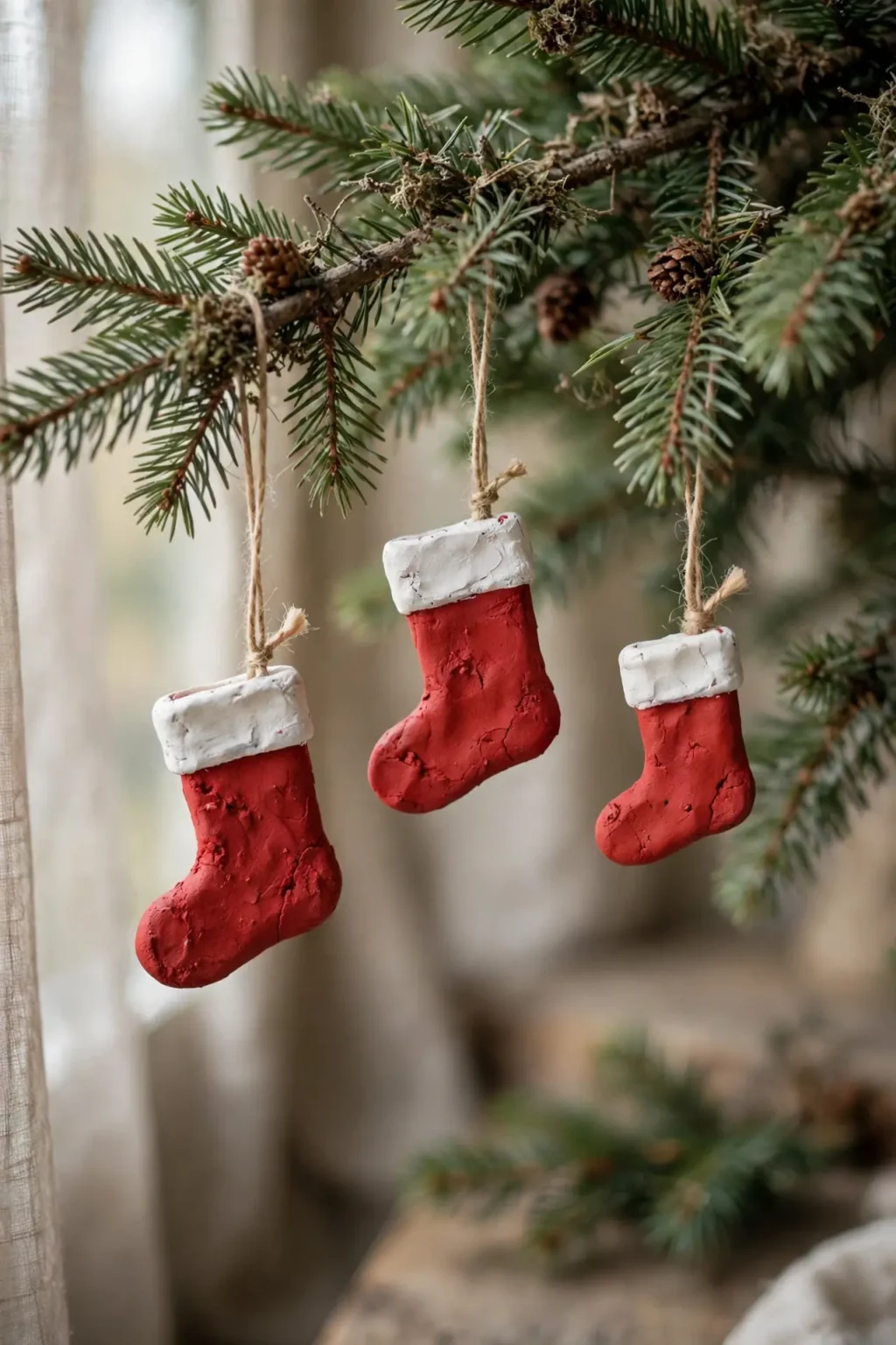 clay stocking ornaments christmas handmade