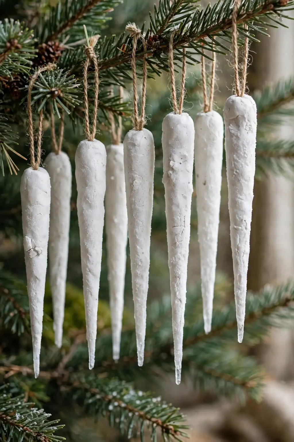 baking soda icicle ornaments christmas clay