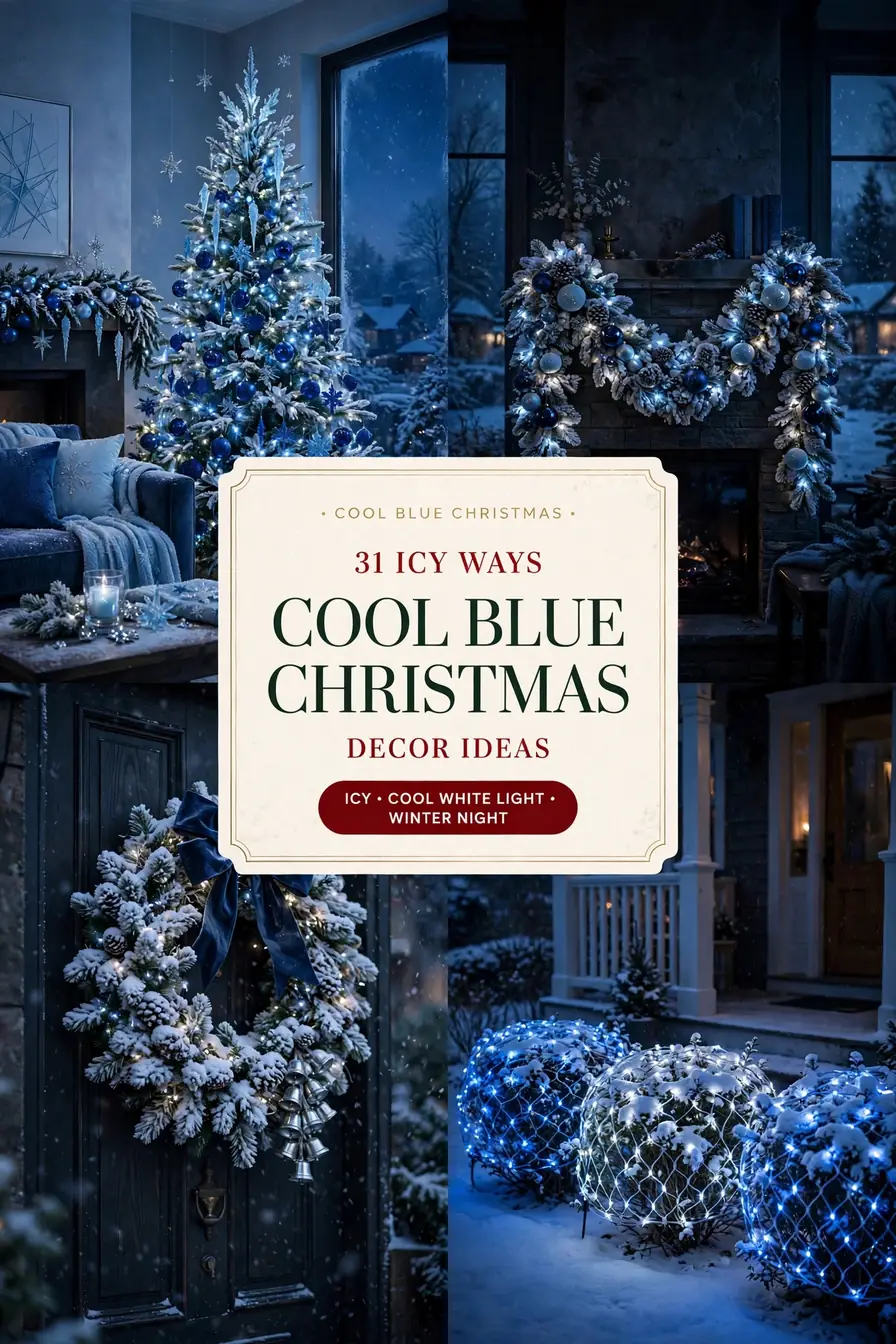 Cool Blue Christmas Decor Ideas: 31 Icy Ways to Make Your Home Glow Like a Winter Night