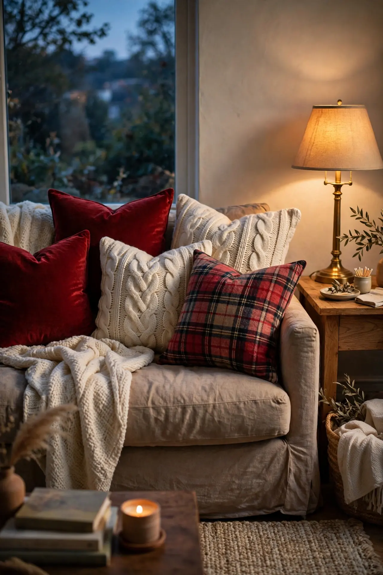 velvet knit christmas pillows sofa mix