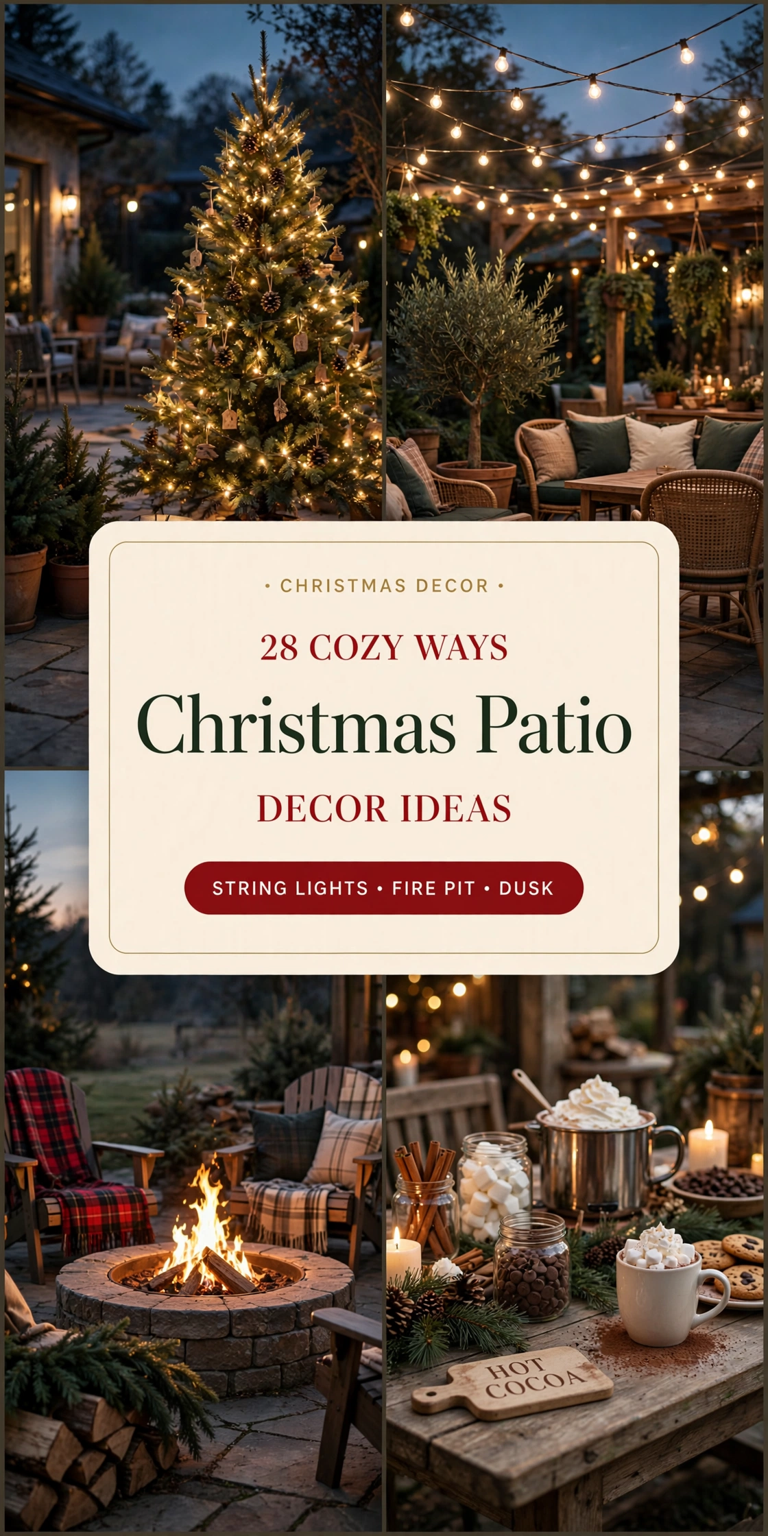 Christmas Patio Decor Ideas: 28 Cozy Ways to Turn Your Backyard Into a Holiday Retreat