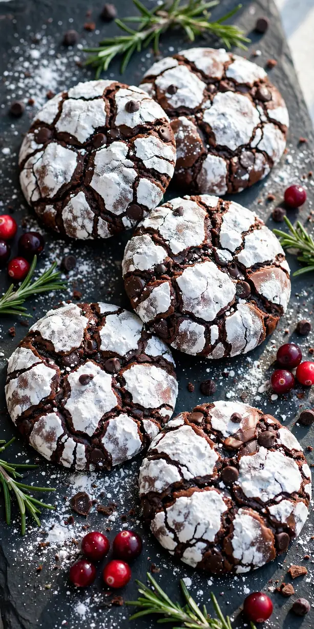 fudgy brownie crinkle cookies