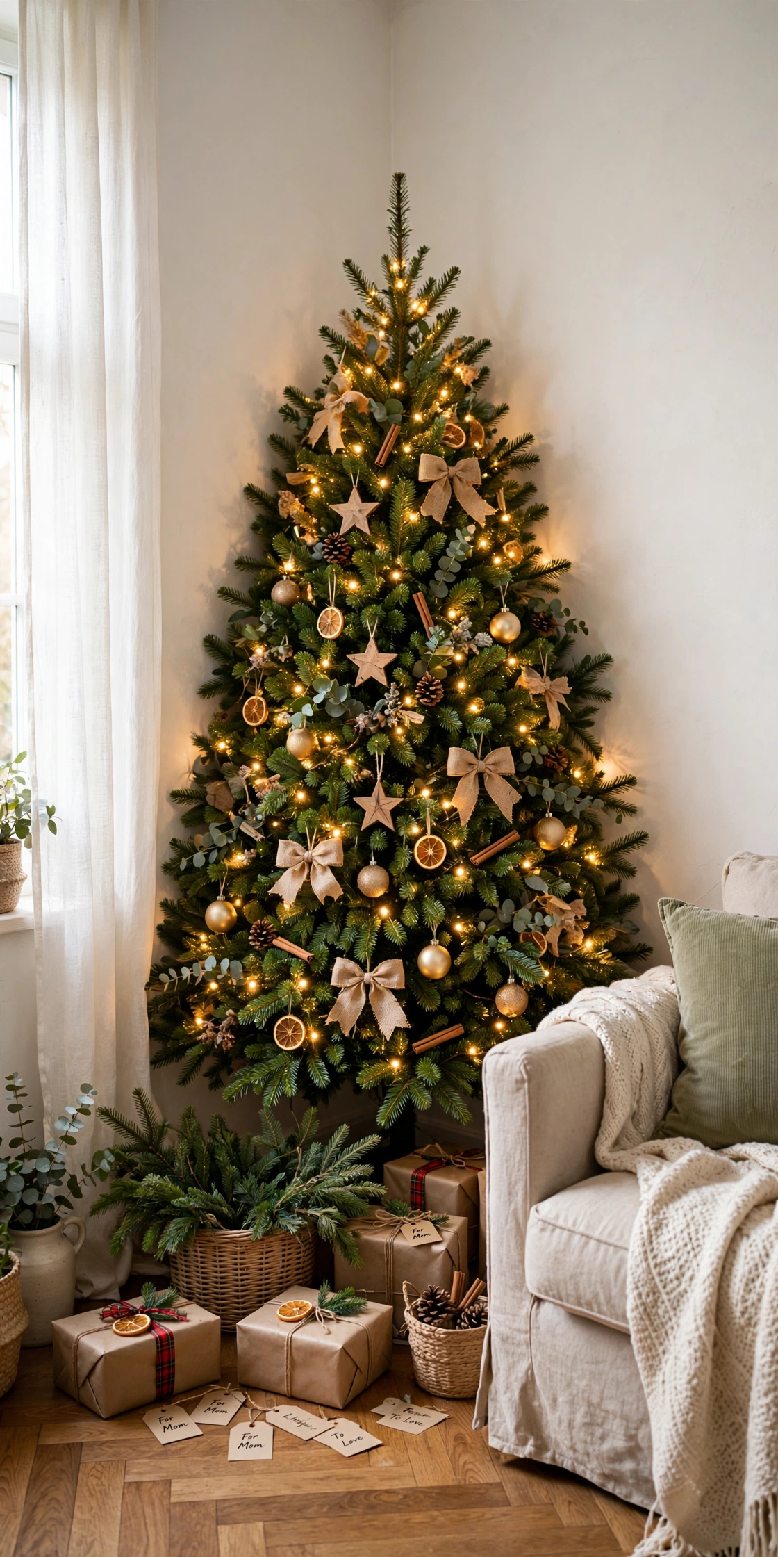 christmas tree too wide for corner fix