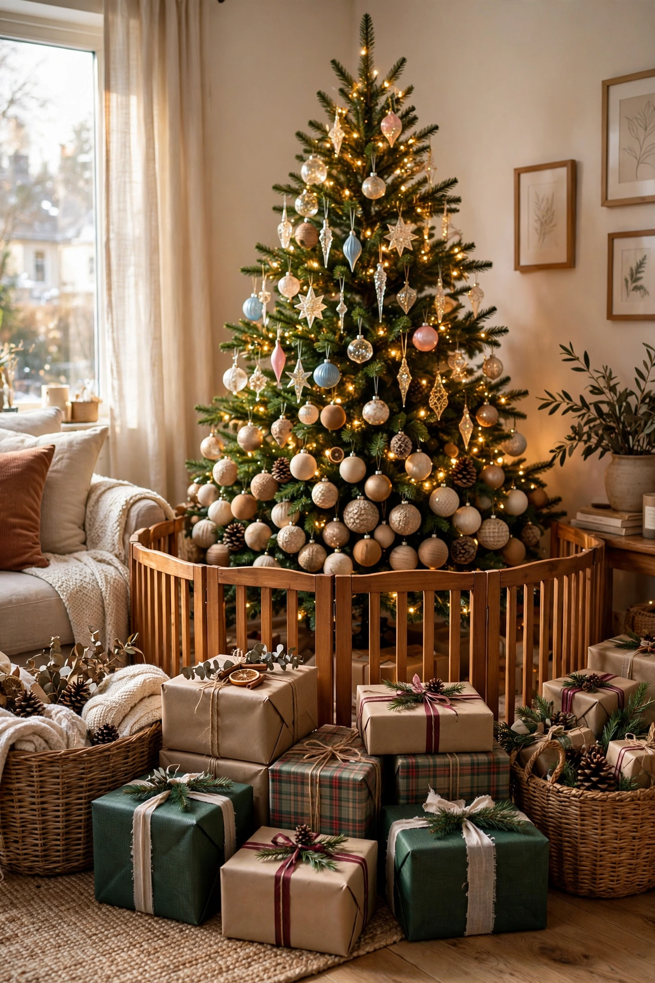 christmas tree corner pet gate safety