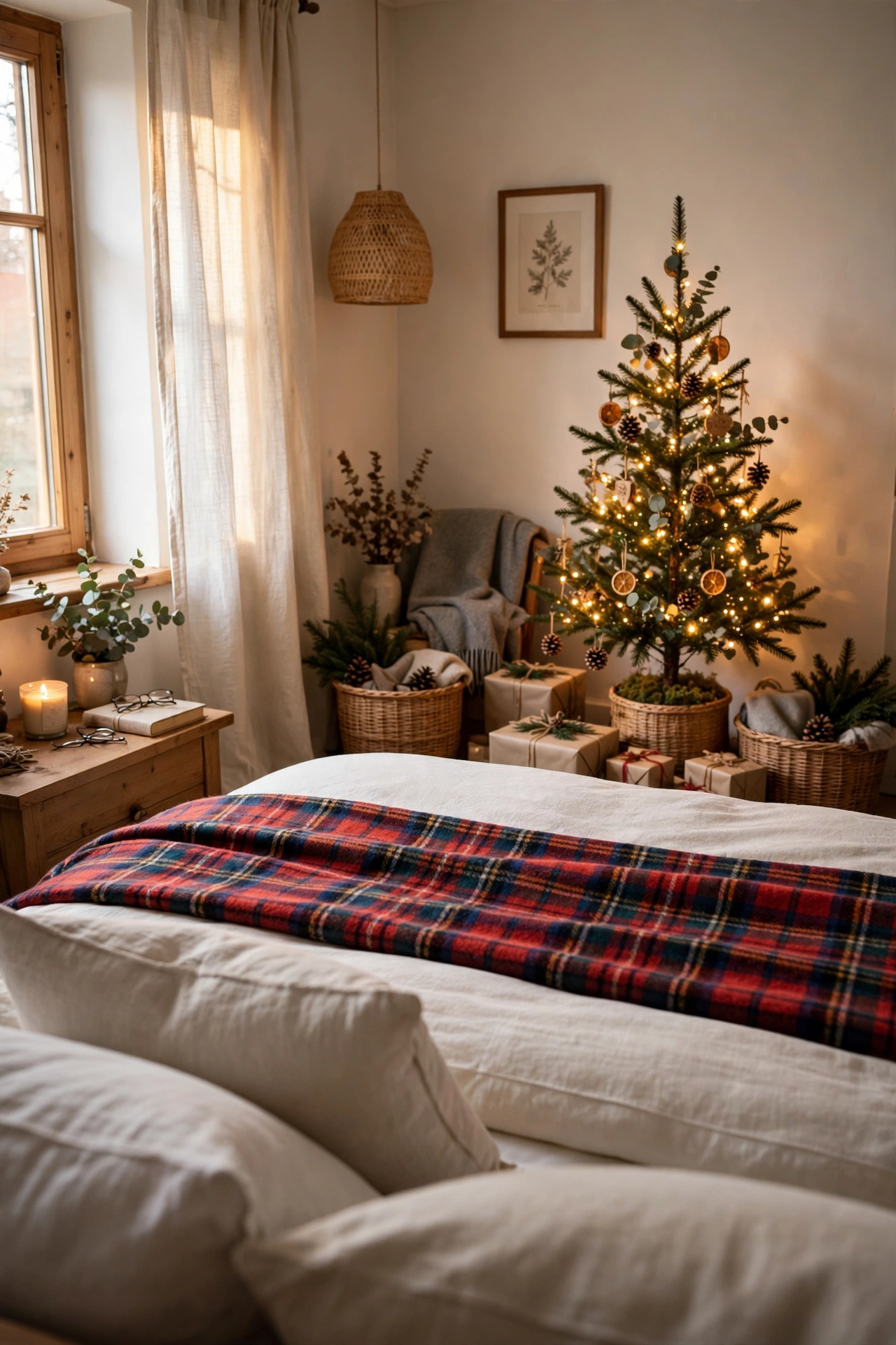 bedroom corner christmas tree cozy small