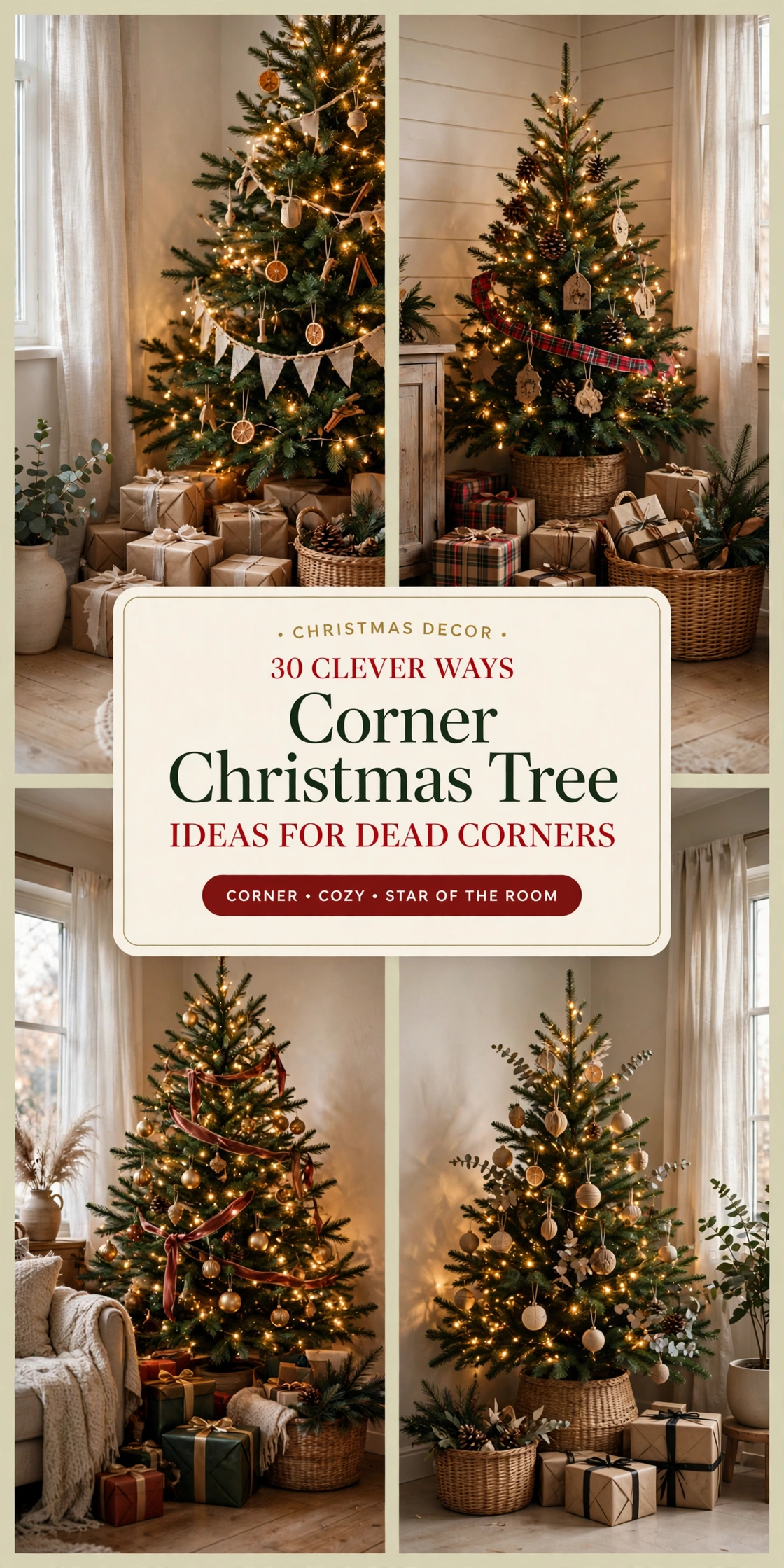 corner christmas tree ideas