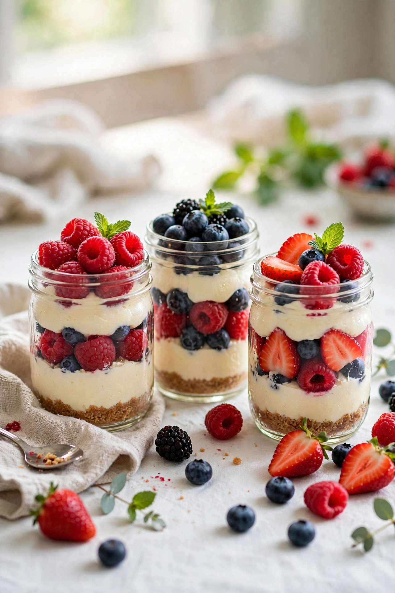no bake cheesecake jars dessert