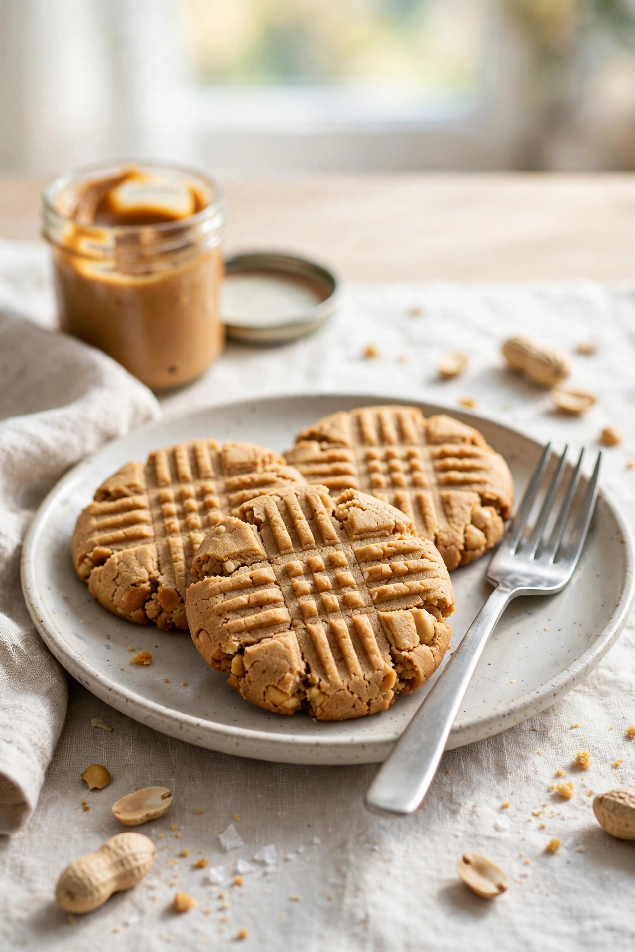 3 ingredient peanut butter cookies