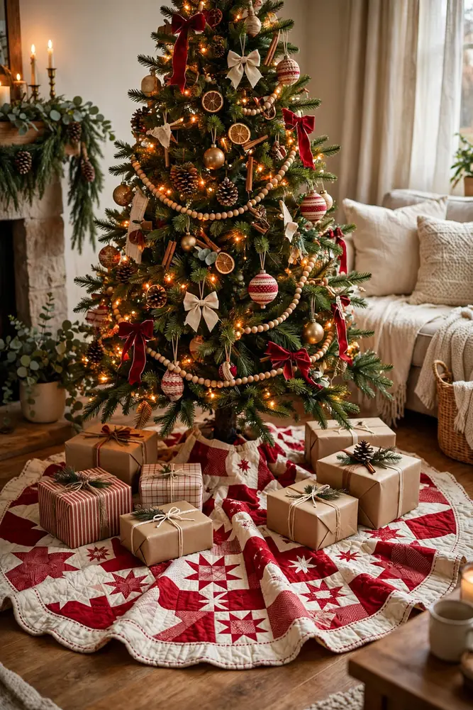 diy christmas tree skirt