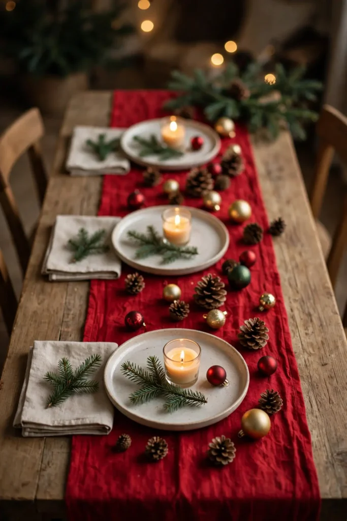 easy christmas table decorations
