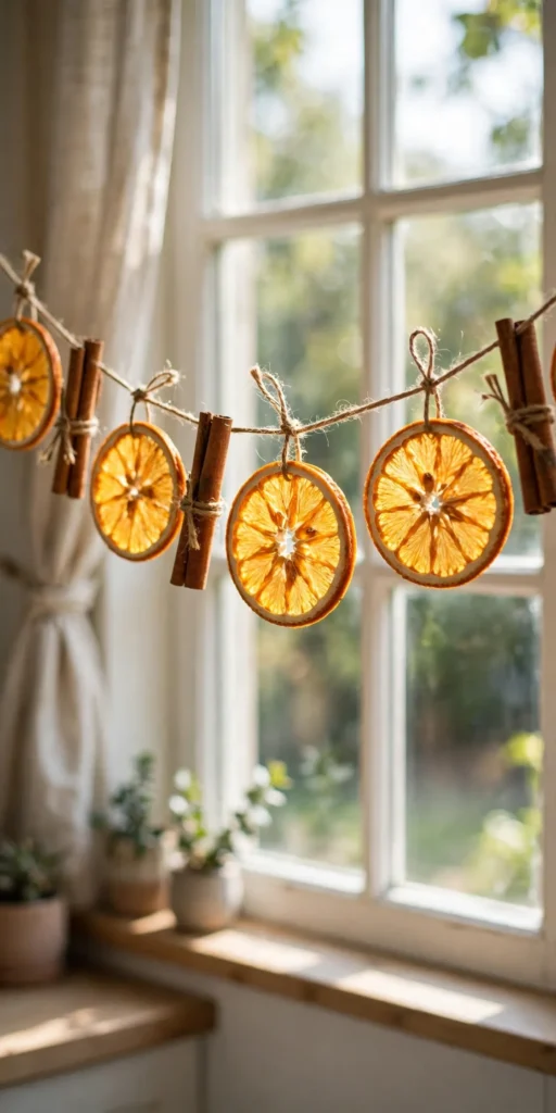diy dried orange garland