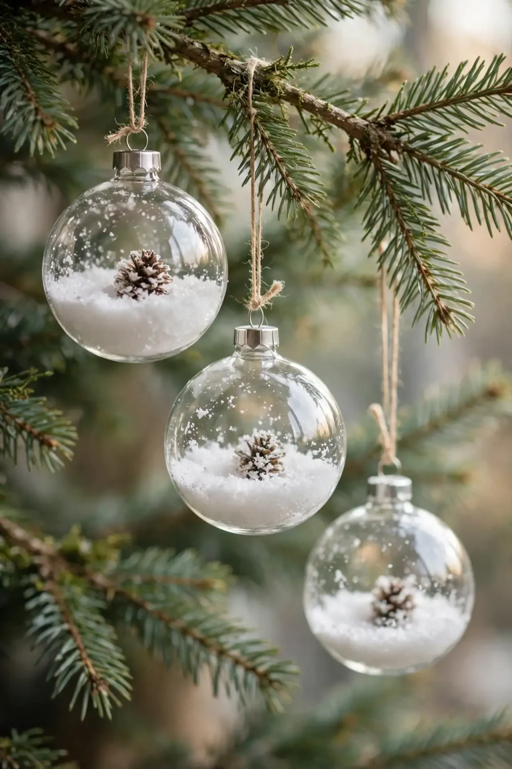 clear christmas balls for crafts