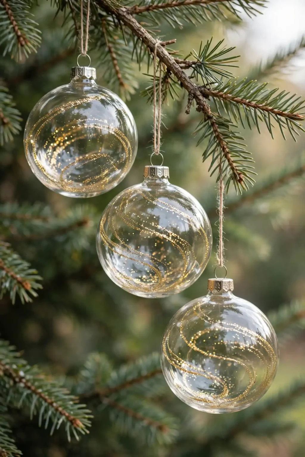 clear christmas ornaments for crafts