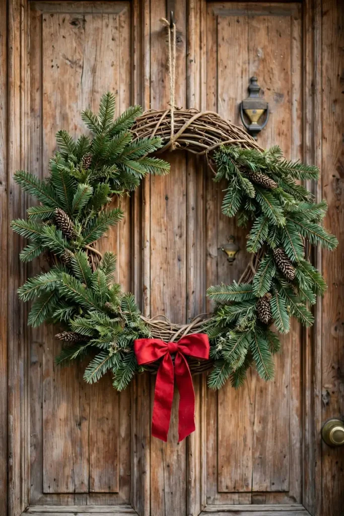 christmas wreath ideas with grapevine