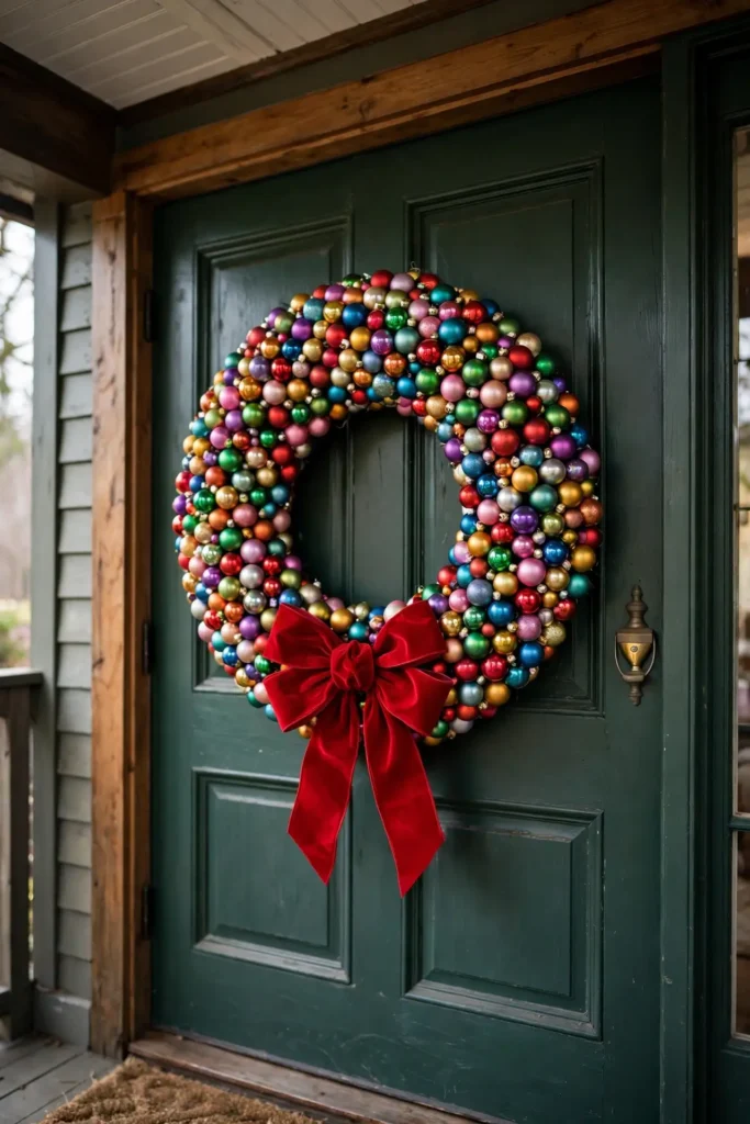 christmas wreath made from pool noodle