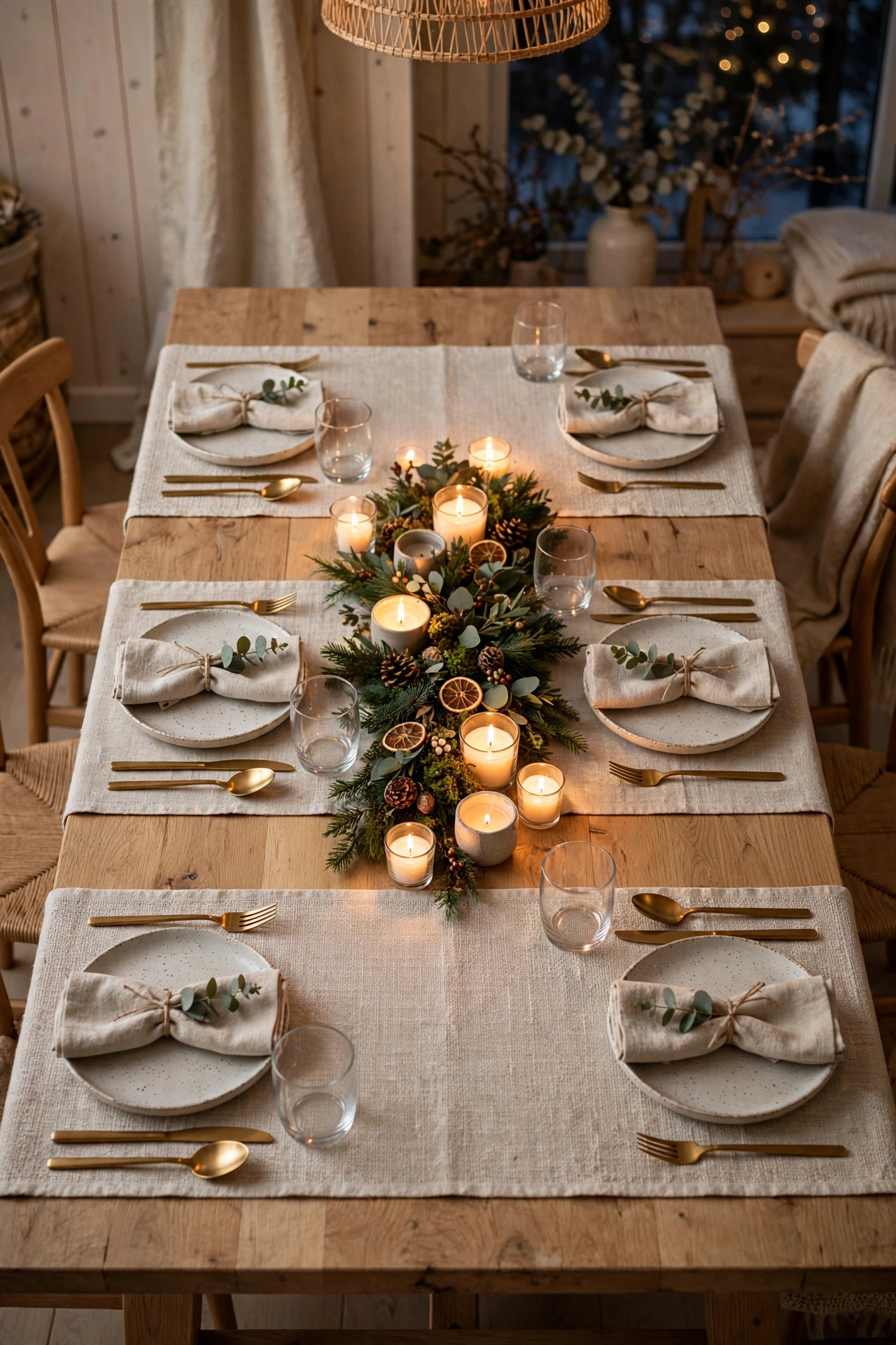 christmas table runners across width scandinavian