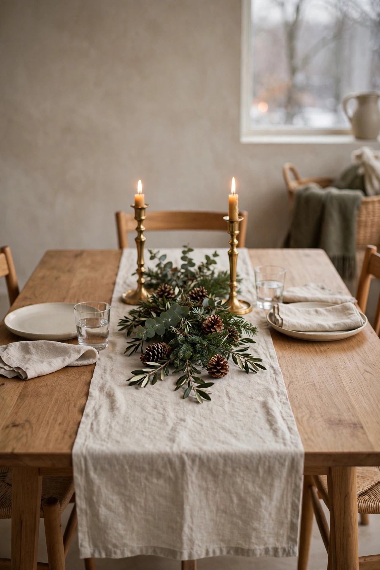 everyday christmas dining table simple runner december