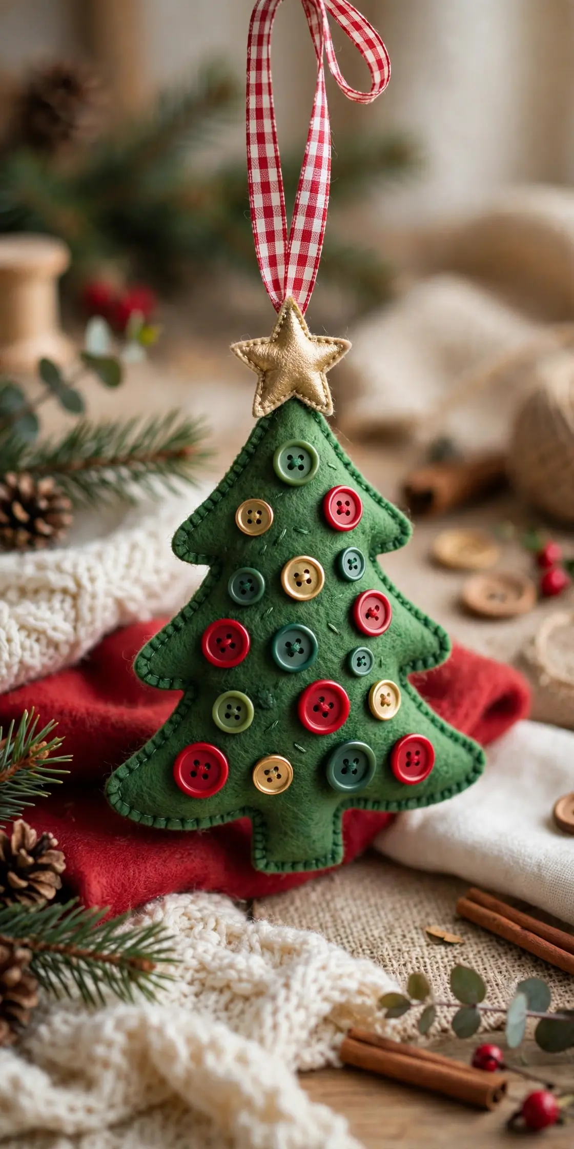 Button Tree Ornaments