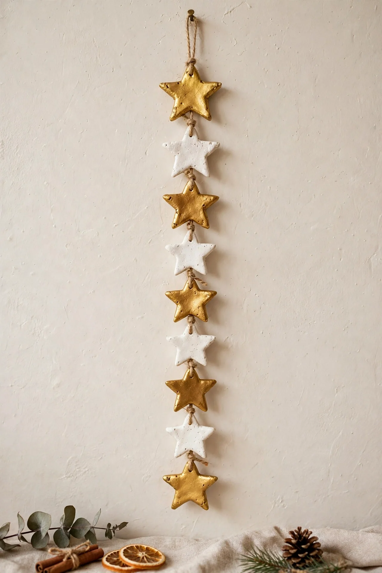 Air-Dry Clay Star Garland