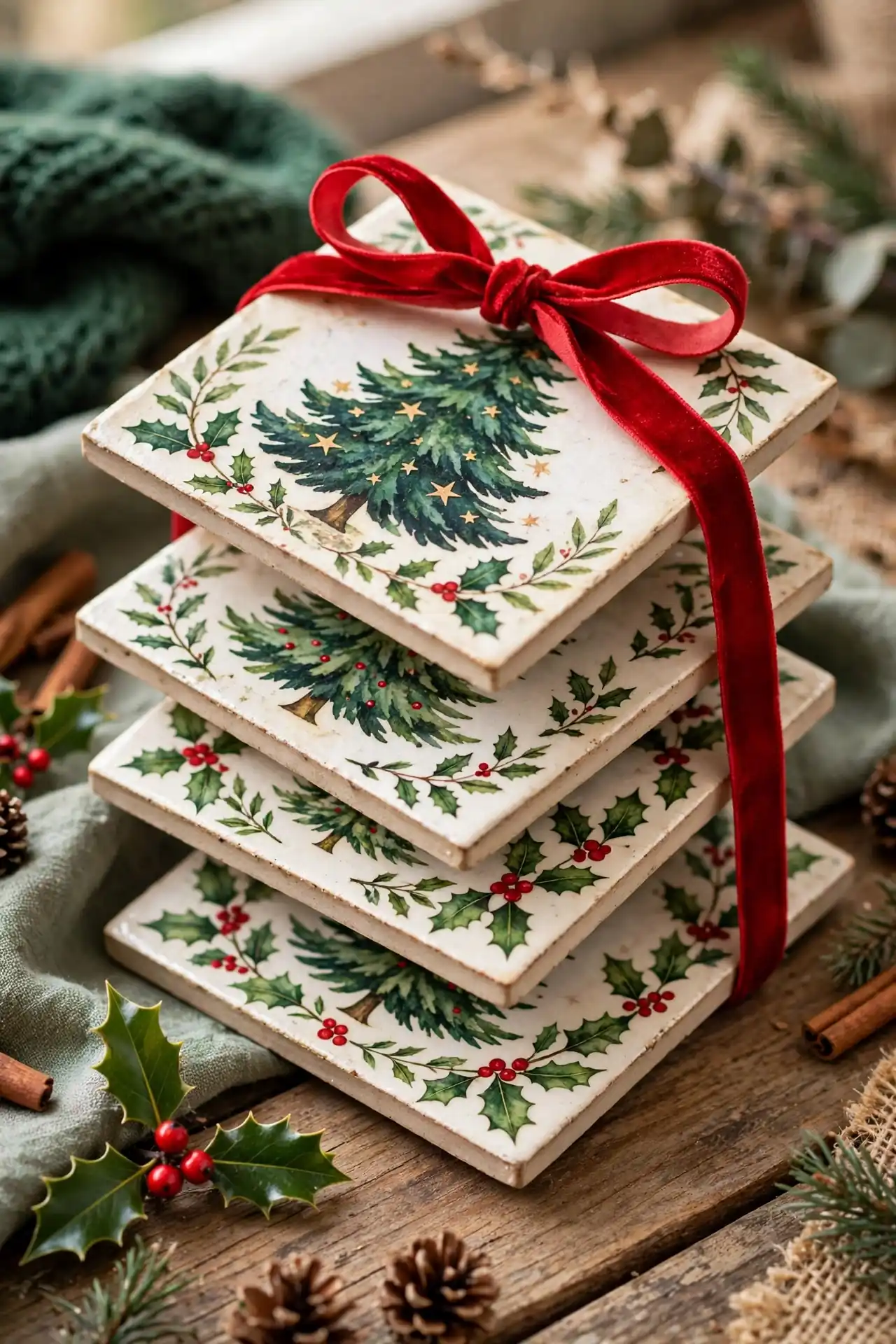 Decoupage Tile Coasters