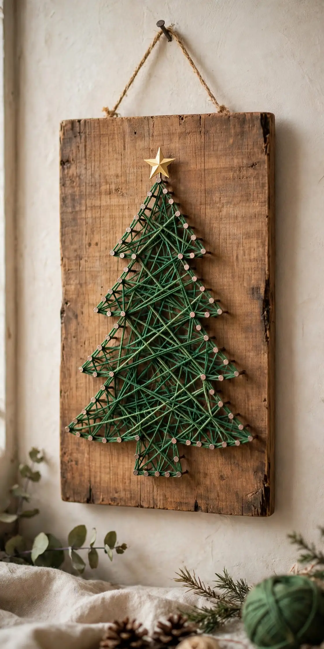 String Art Christmas Tree Board