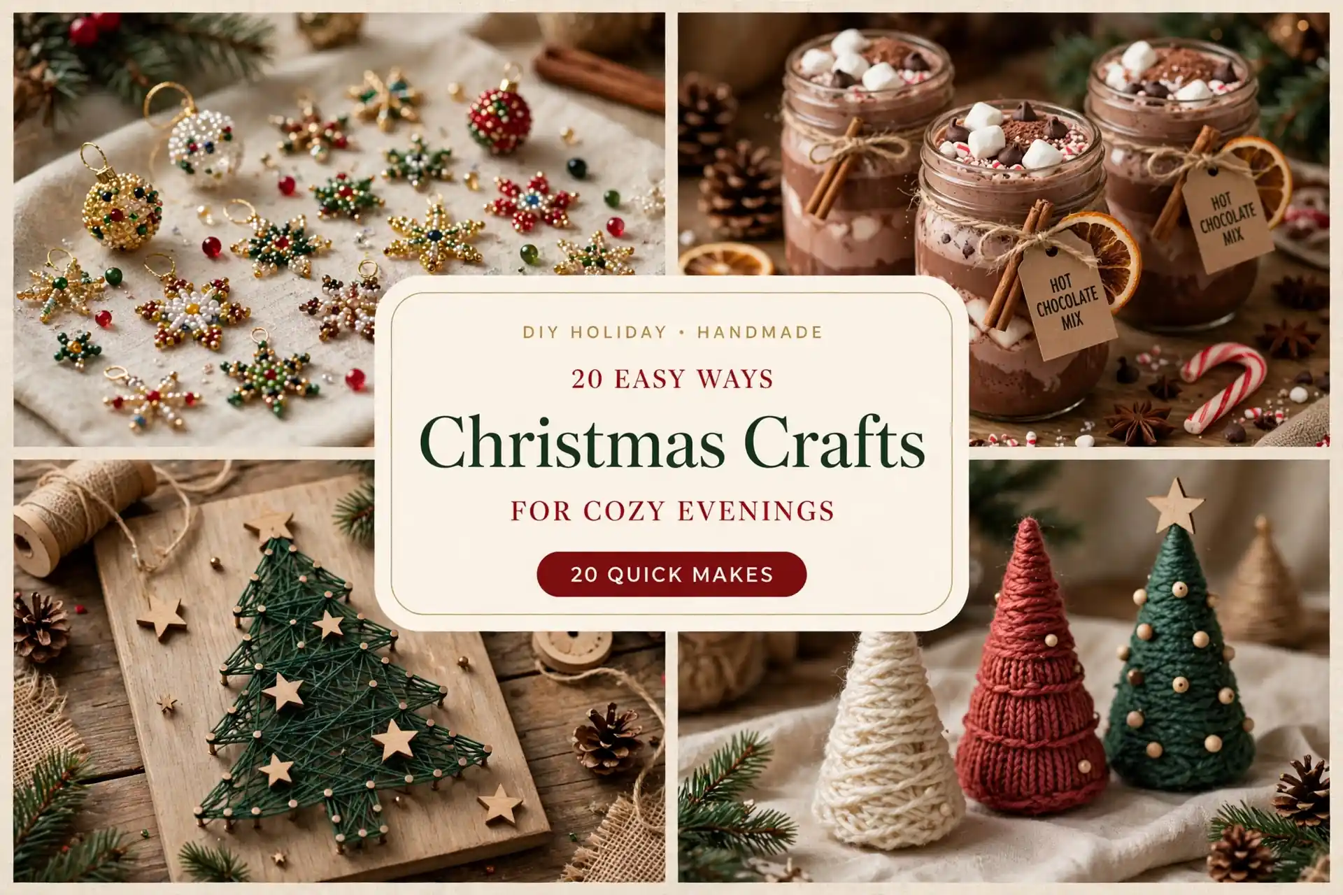 Easy Christmas Crafts for Adults: 20 Quick Makes for Cozy Evenings