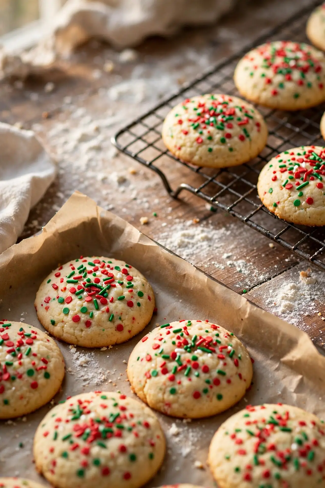 cake mix christmas cookies with sprinkles