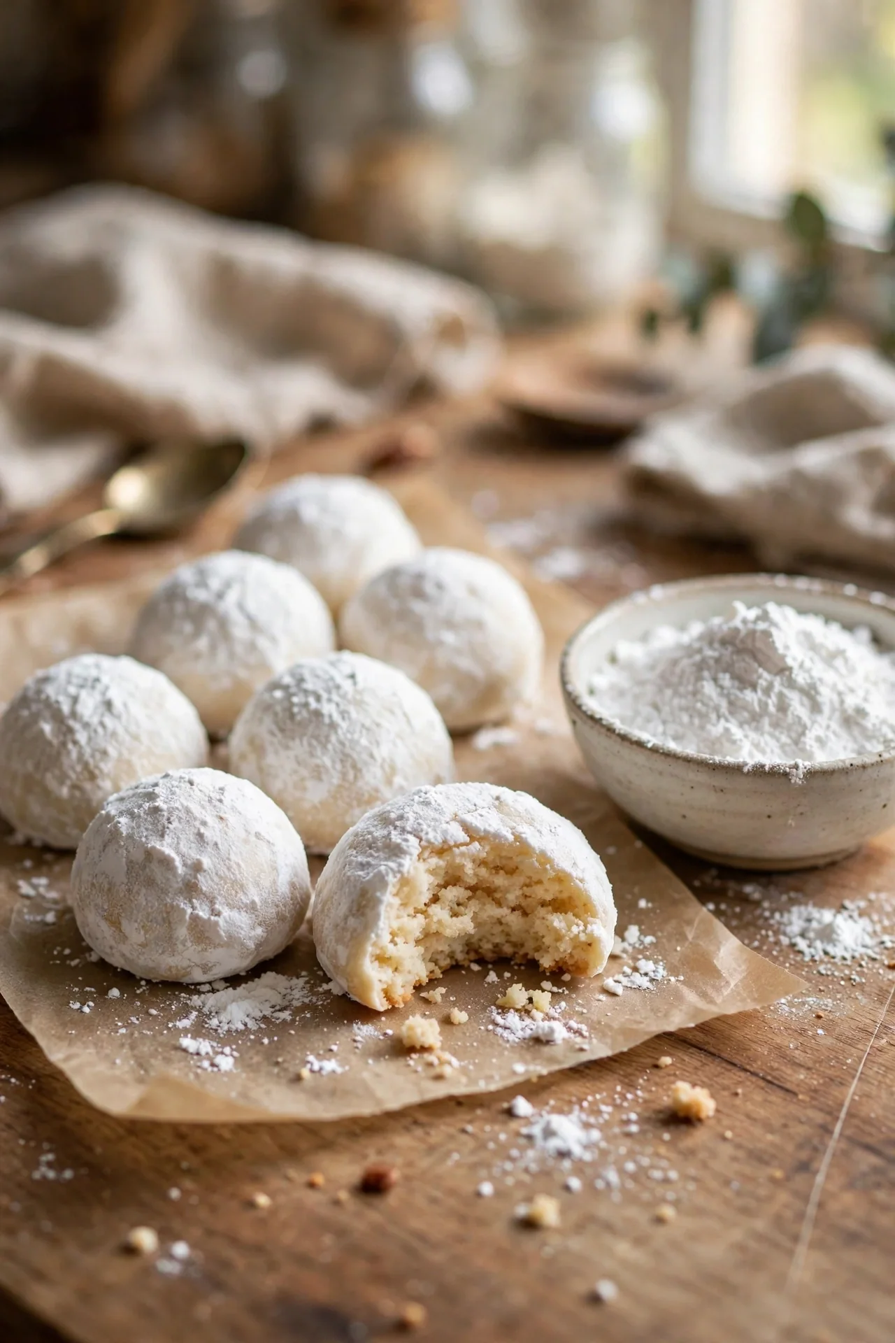powdered sugar snowball cookies christmas