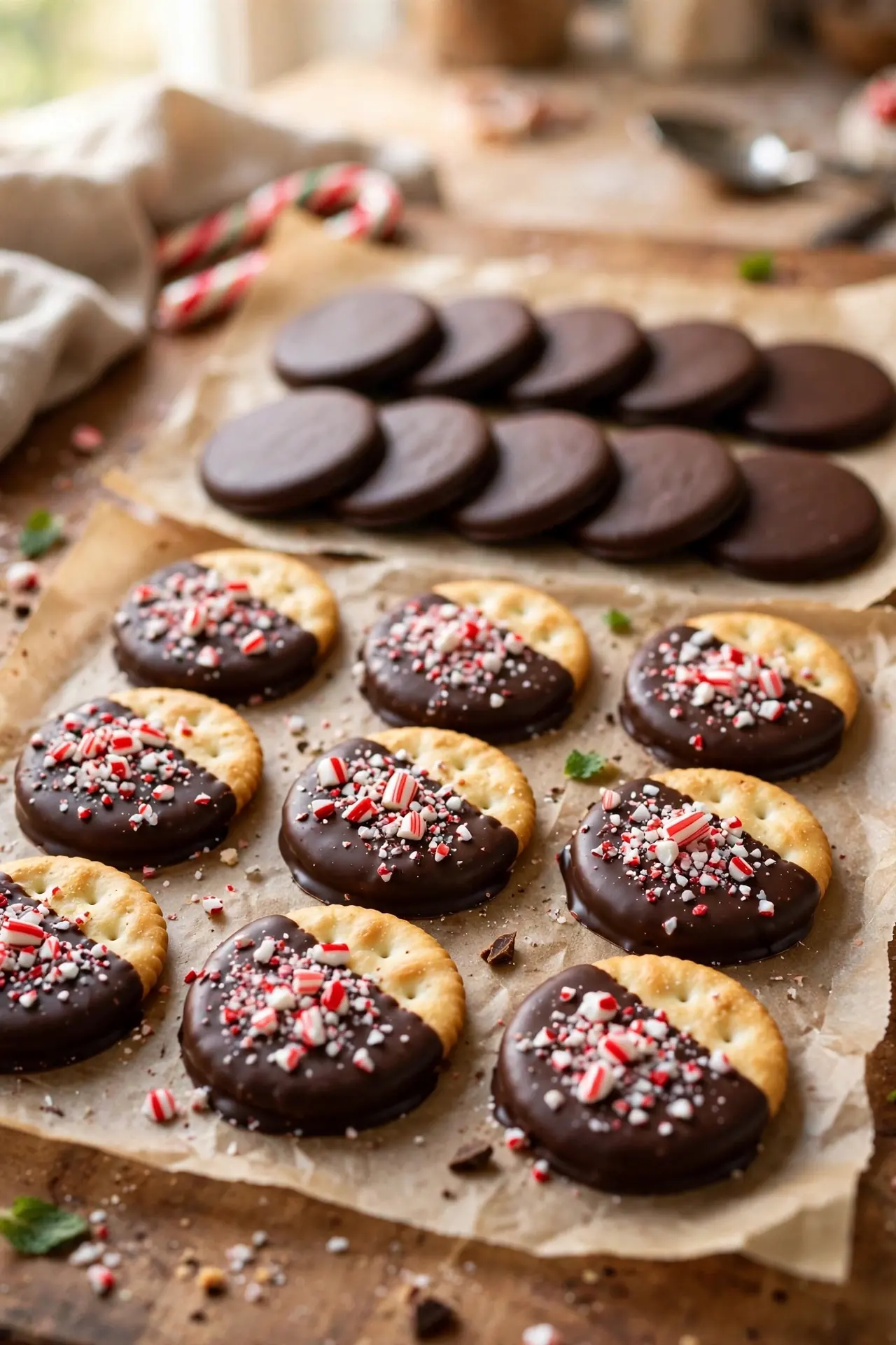 no bake ritz cracker thin mint cookies