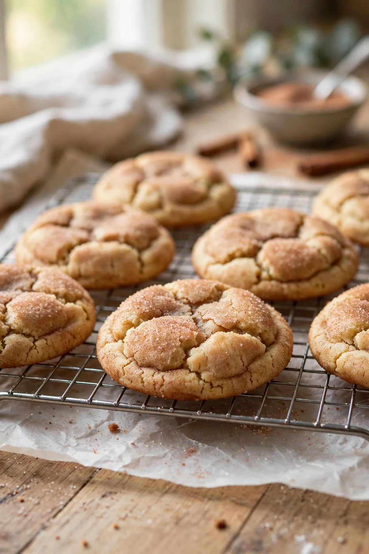 easy snickerdoodle cookies cinnamon sugar christmas