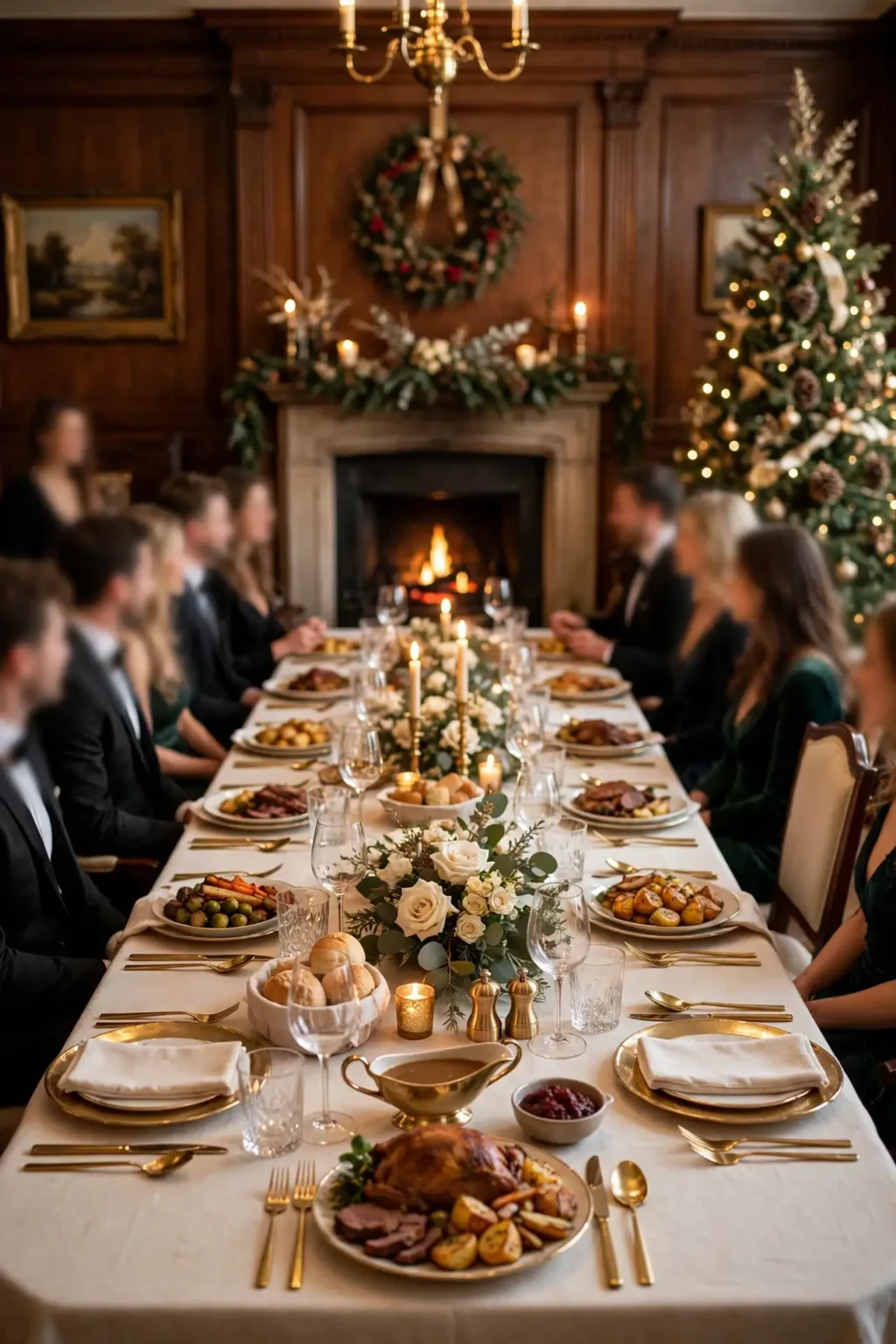 fancy christmas dinner party