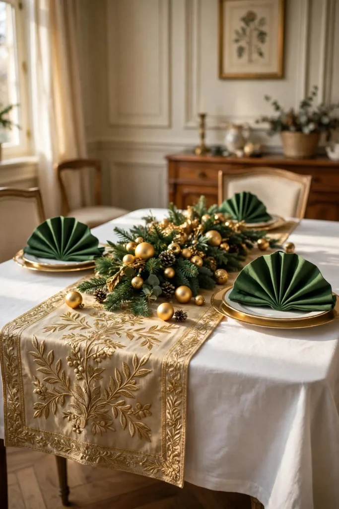 elegant christmas dinner table