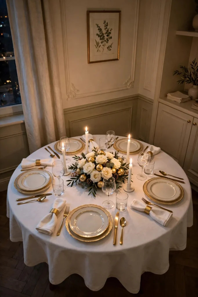 elegant christmas table decoration