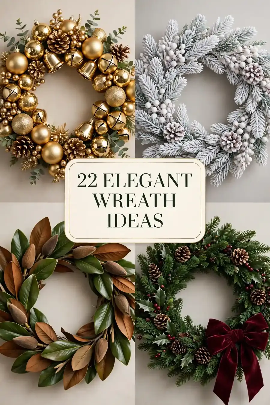 Elegant Christmas Wreath Ideas: 22 Luxurious Wreaths for Your Door
