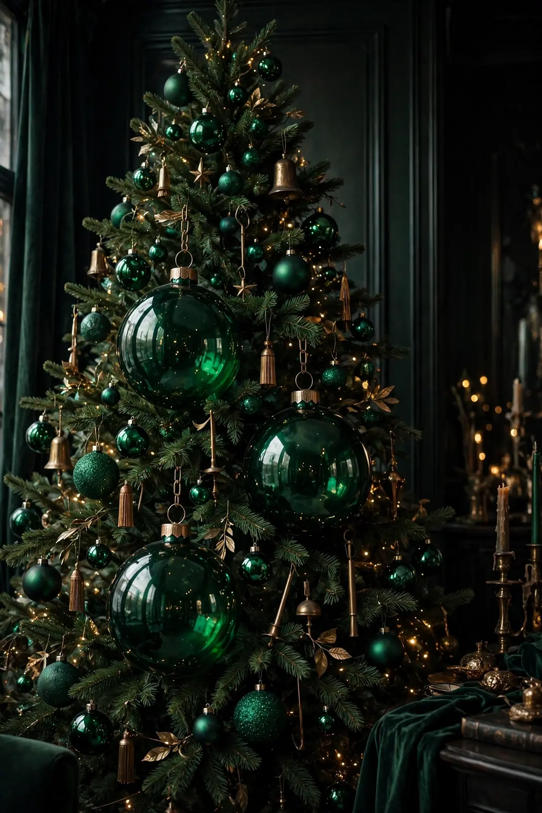 Oversized Emerald Green Christmas Balls emerald green christmas balls oversized ornaments
