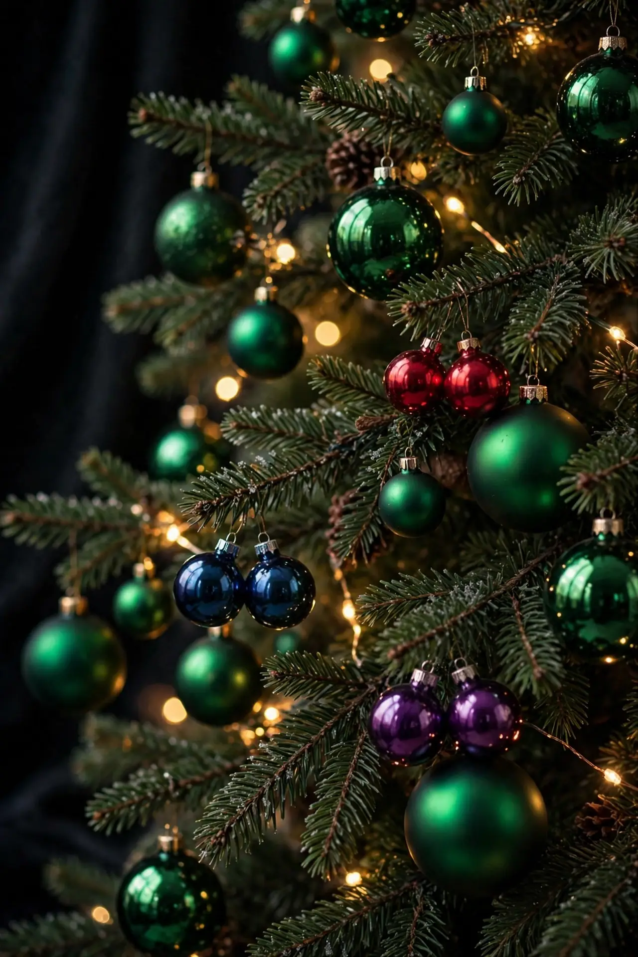Emerald Christmas Tree Decorations With Jewel-Tone Picks emerald christmas tree decorations jewel tone picks